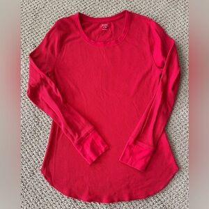 Old Navy Women’s Waffle Cotton Shirt in Red Size L